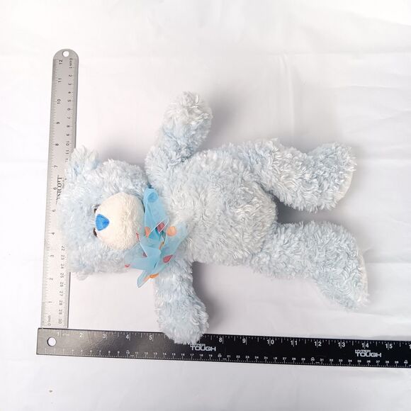 Ty Classic Raindrops The Blue Bear with a Polka Dot Ribbon Medium No Tags - Picture 10 of 13